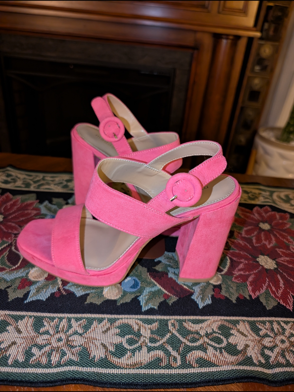 Madden Girl Hot Pink Suede Platform Heels | Chunky Heel Barbiecore